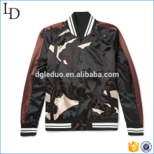 Drucken Camouflage Satin Varsity Jacke Großhandel Bomberjacke Männer